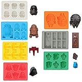 Sunerly Eiswürfelformen/Silikonförmchen in Form von Star-Wars-Charakteren, ideal für...