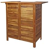 Xichuzi Stehtisch 110x50x105 cm Akazienholz Massiv, Balkontisch, Beistelltisch Outdoor,...