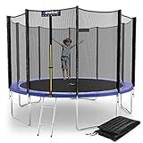 KINETIC SPORTS Trampolin Outdoor Ø 335 cm - TÜV Rheinland geprüft, Komplett-Set...