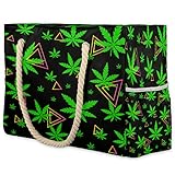 cfpolar Gre Geometrie Dreieck Marihuana Strandtasche f Frauen, wasserdichte Pooltasche...