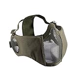 OneTigris Airsoft Maske Faltbare halbe Mesh Gesichtsmaske Gesichtsschutz mit...