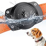 IPX8 wasserdichter Hundehalsbandhalter für Airtag [Metallrückplatte] Extrem...