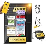 Solakon® 1000W Balkonkraftwerk - Balkonkraftwerk 800W komplett Steckdose - neuester 800...