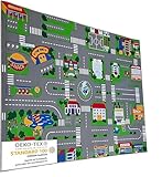 Entrando Spielteppich Straße Stadt für Junge & Mädchen - Oeko-Tex 100 Zertifiziert,...