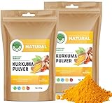 Kurkuma Pulver 350g x 2 Packung I Kurkumapulver gemahlen Premium biologischem Anbau I aus...