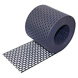 HAUS & DACH Traufgitter PVC schwarz anthrazit 100 mm / 5 m Rolle