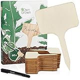 OwnGrown Store Holzschild zum Beschriften: Set aus 60 Etiketten zum Beschriften mit...