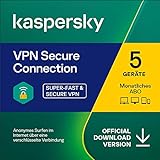 Kaspersky VPN Secure Connection | 5 Geräte | 1 Benutzerkonto | Monatliches Abo |...