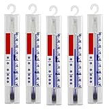 Lantelme 5 Stück Kühlschrankthermometer Set Temperatur + - 40°C Analog |...