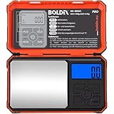 BOLDiX Taschenwaage 500g/0.01g inkl. Zählfunktion, 10g Prüfgewicht [im Batteriefach]...