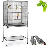 Yaheetech Vogelvoliere XL Vogelkäfig Vogelhaus Tierkäfig 160cm hoch Voliere...