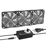 GDSTIME 3 x 120mm Lüfter 12V 120mm Gehäuselüfter mit AC 220V 240V Lüfter Angetrieben...