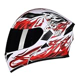 Motorradhelme Modularer Motorradhelm Motorradhelm ATV-Helm Mit Doppelvisier Für Männer...