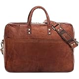 SID & VAIN große Laptoptasche echt Leder - 15 Zoll Laptop Business-Tasche Cedar L -...