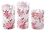 Weltbild LED-Kerzen im Glas 'Romantic Flowers' 3er-Set