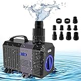 YAOBLUESEA Eco Teichpumpe Filterpumpe Bachlaufpumpe Filterpumpe 4500L/H 30W...