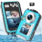 YISENCE Unterwasserkamera, UHD 4K 56MP Autofocus Digitalkamera wasserdichte mit Einer 32GB...