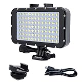 Suptig Videolicht, wasserdichte Lampe, Tauchlicht, 84 LEDs, wasserdicht, 50 m,...