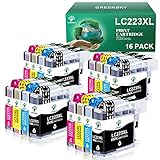 GREENSKY LC223 LC 223 Patronen Kompatibel für Brother LC223 LC223 XL für...