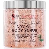 PraNaturals Körperpeeling aus rosafarbenem Himalaysalz 500 g, Von Natur aus reich an...