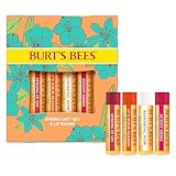 Burt's Bees Lippenbalsam-Geschenkset, 4 Lippenbalsam, Granatapfel, Kokosnuss und Birne,...