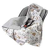 Medi Partners Einschlagdecke Baby Babyschale 100% Baumwolle für Sommer 85x85cm...