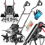MASKO® Motorhacke elektrisch | Gartenfräse 1500 Watt 40cm Breite 20cm Tiefe | Bodenhacke...