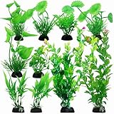 10 Stück Aquarium Pflanzen Künstlich Aquarium Deko Fake Aquarium Kunstpflanzen Aquarium...