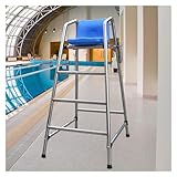 Edelstahl-Rettungsstuhl mit rutschfestem Fußpolster und hoher Leiter für Pool,...