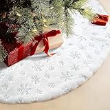 Drezesov Weihnachtsbaumrock Baumdecke Weihnachtsbaum, 120CM Weiche Weihnachtsbaumdecke...