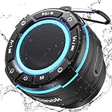 RIENOK Bluetooth Lautsprecher Duschradio FM Radio 12 Std. IPX7 Shower Speaker Bluetooth...