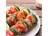 Kasahome 6 x BBQ Rollen Nadeln Edelstahl 25 cm Spieße für Fleisch, Fisch, Grill,...