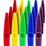 15 Stück Kunststoff Kazoos Musik Instrumente mit Kazoo Flöte Membranen für...
