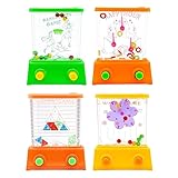 GERUI Kinder Spielzeug Wasser Flipper, 4 Stück Handheld Mini Wasser Ring Spiel Kinder...