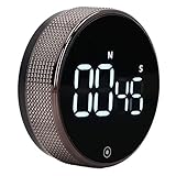 Changor Digitaler Countdown-Timer, ABS-Dauerlichtfunktion, Küchentimer, drehbar,...