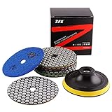 Diamant-Polierpads, ZFE 9-teiliges 4-Zoll-100-mm-Trockenpolierpad-Set mit...