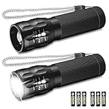 Fulighture Taschenlampe, LED Taschenlampe 2 Modi 150LM Zoombar IPX4 Wasserdichte...