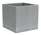 Scheurich C-Cube, Pflanzgefäß aus Kunststoff, Stony Grey, 40 cm lang, 40 cm breit, 33 cm...