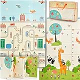 LITTLE STORY Kindermatte, Doppelseitige Schaum Matte zum Racheln lernen,...
