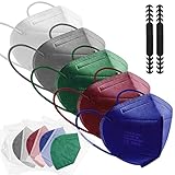 AHOTOP FFP2 Maske Bunt für Erwachsene, Mundschutzmasken FFP2 Masken CE...