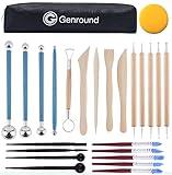 Genround Ton Werkzeug, 25 Stück Modelliermasse Werkzeug Set, Fimo Werkzeug für...