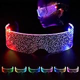Ulikey Leuchtende Brille, LED Brille, Cyberpunk Brille, Futuristische...