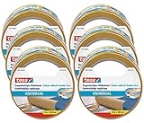 tesa Doppelseitiges Klebeband Universal im 6er Pack - Vielseitiges Klebeband...