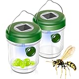 Solar Wespenfallen 2er Set - Insektenfalle Lebend Wespenfalle Bienenfalle...