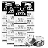 LR44 Knopfzelle Batterien LR 44 Batterie AG13 Knopfzellen (32 Stück) Ohne...