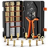 SOMELINE® Crimpzangen Set, 12 Arten [0,25-2,5mm²] Flachsteckhülsen Set,...