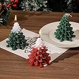 Weihnachtsbaumkerze, niedliche Duftkerze in Baumform, brennt zart für eine lange Zeit...