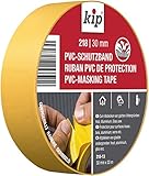 Kip PVC-Schutzband Profi Abklebeband für Maler und Lackierarbeiten, 30 mm x 33 m, Gelb