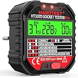 YEREADW Steckdosentester mit RCD-Prüfung, Steckdosenprüfgerät mit...