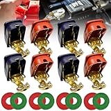 4 Paar Auto Batterieklemmen, 12V Autobatterie Klemmen, KFZ Batterie Schnellklemmen,...